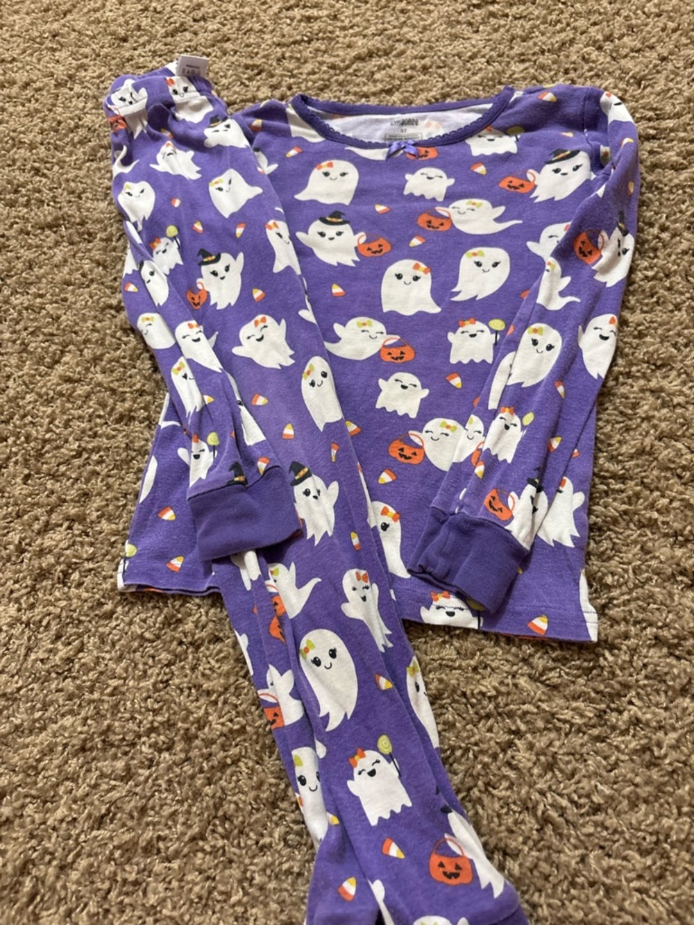 Gymboree Purple Halloween Ghost Print Pajama Set